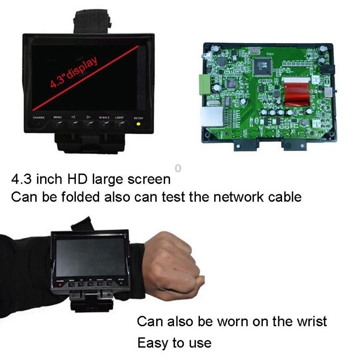 JSK-4300B 4.3 inch Handheld 12V Output Network Cable Monitoring Tester(With AU Plug Power Adapter)