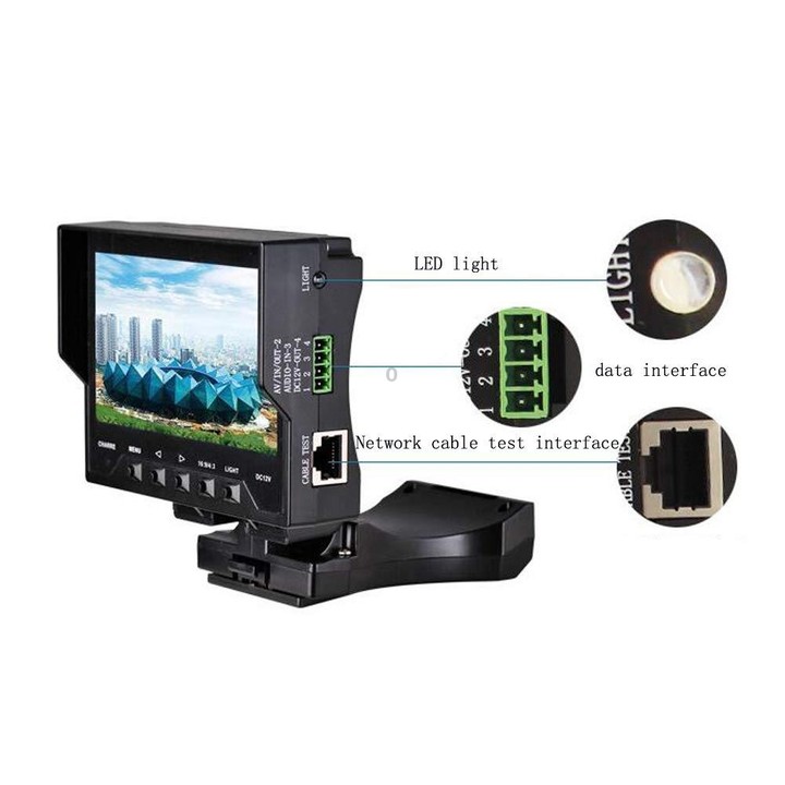JSK-4300B 4.3 inch Handheld 12V Output Network Cable Monitoring Tester(With AU Plug Power Adapter)