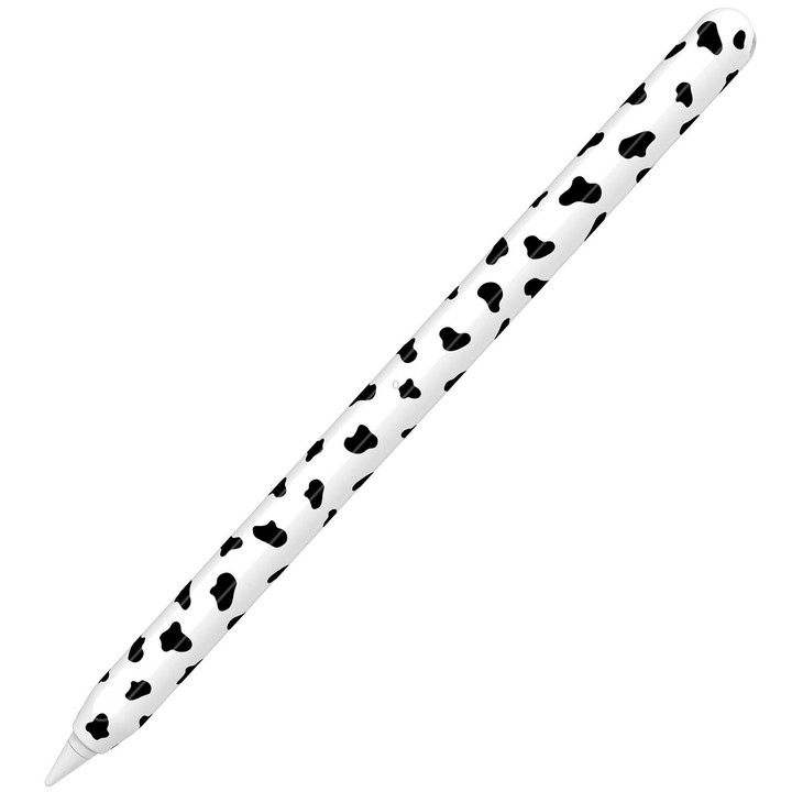 For Apple Pencil 2 AhaStyle PT65CW Silicone Pen Case Milk Cow Patterned Stylus Case(Black)
