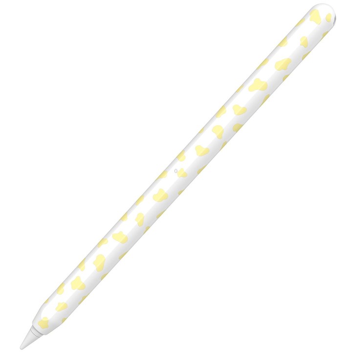 For Apple Pencil 2 AhaStyle PT65CW Silicone Pen Case Milk Cow Patterned Stylus Case(Yellow)