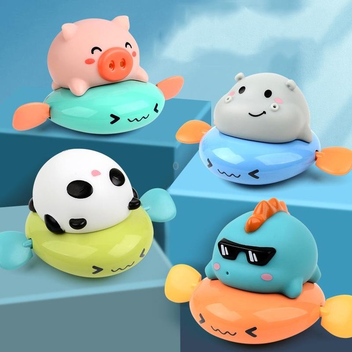 YB889 Children Chain-up Bath Toy Bathroom Swimming Cute Fun Pull String Play Water Toy(Panda)