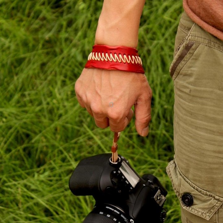 Zeku Retro Leather SLR Wristband Anti-drop Camera Wrist Strap without Camera(Black)