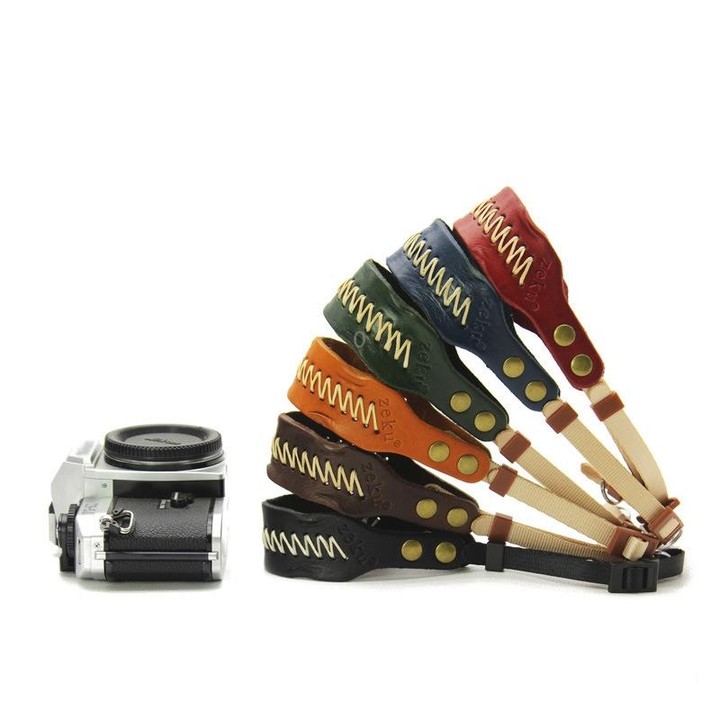Zeku Retro Leather SLR Wristband Anti-drop Camera Wrist Strap without Camera(Brown)