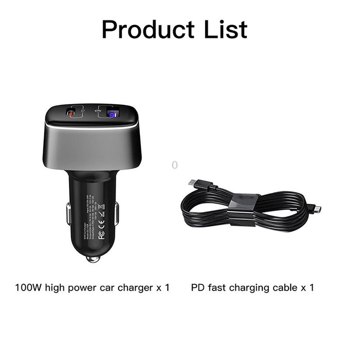 For DJI Mavic 3/Mini 2 RCSTQ 100W 2 In 1 Car Charger