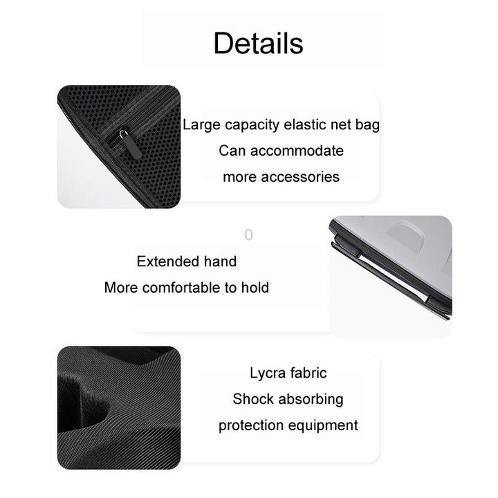 For DJI Mini 3 Pro RCSTQ Remote Control Portable Storage Bag(Grey)