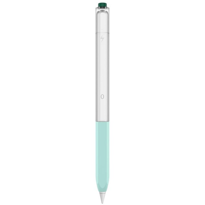 For Apple Pencil 2 AhaStyle PT-LC05 Jelly Style Translucent Silicone Protective Pen Case(Mint)