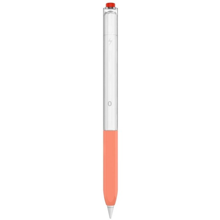 For Apple Pencil 2 AhaStyle PT-LC05 Jelly Style Translucent Silicone Protective Pen Case(Orange)