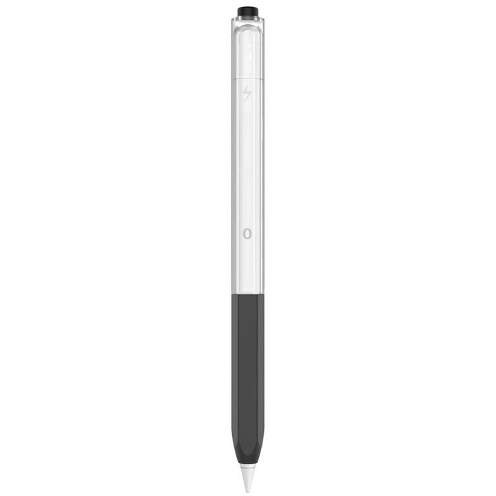 For Apple Pencil 2 AhaStyle PT-LC05 Jelly Style Translucent Silicone Protective Pen Case(Black)