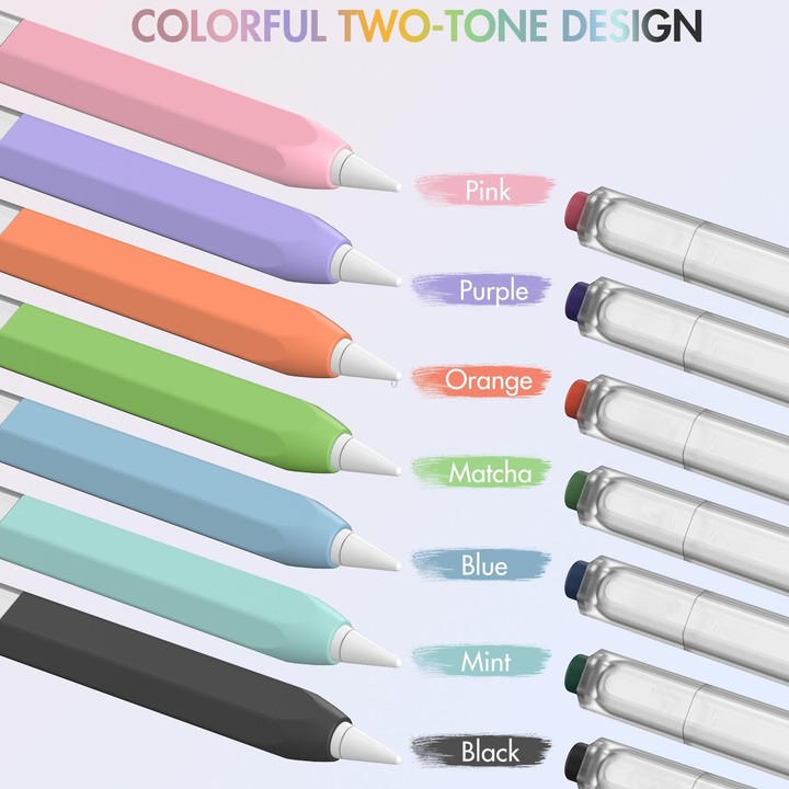For Apple Pencil 2 AhaStyle PT-LC05 Jelly Style Translucent Silicone Protective Pen Case(Matcha Color)