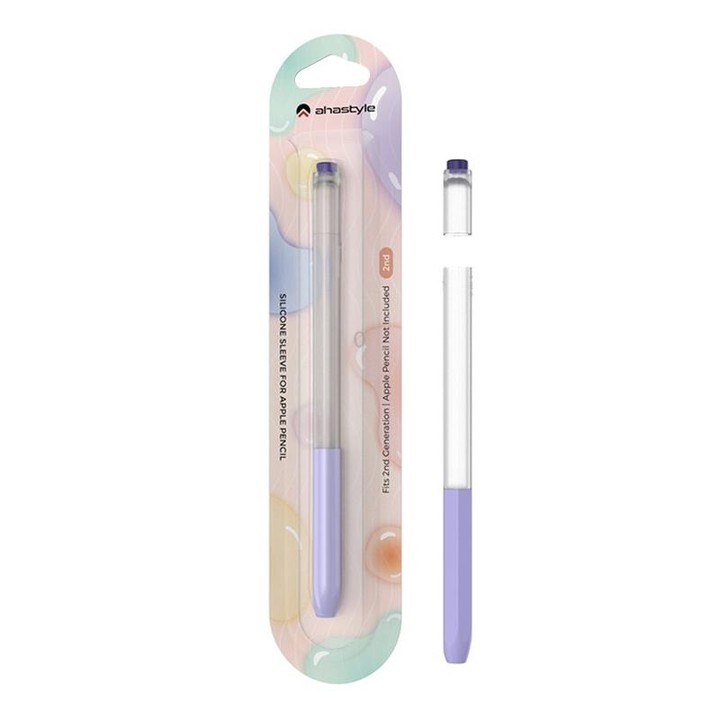 For Apple Pencil 2 AhaStyle PT-LC05 Jelly Style Translucent Silicone Protective Pen Case(Matcha Color)