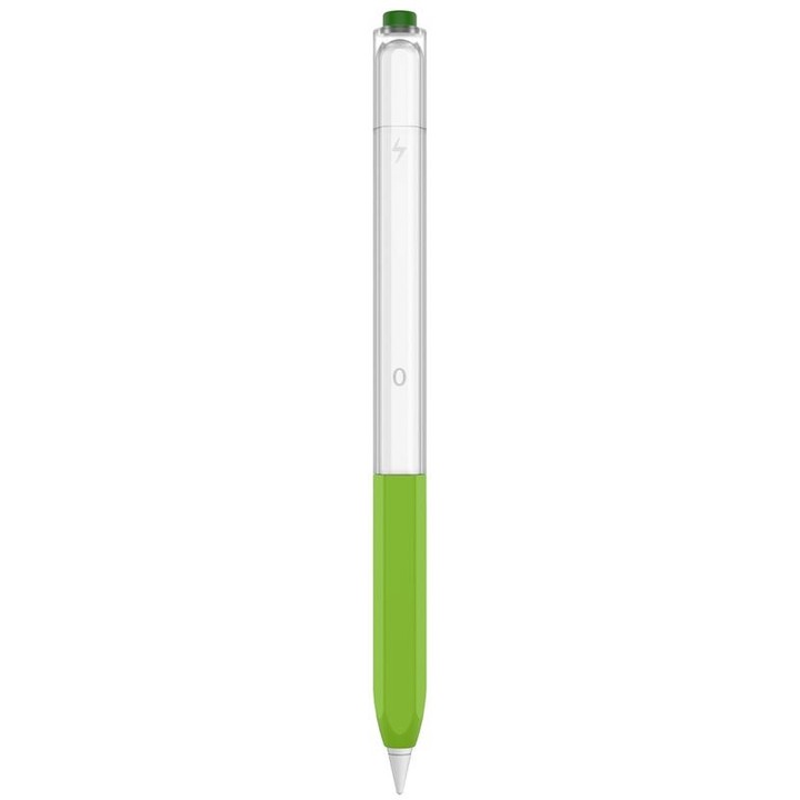 For Apple Pencil 2 AhaStyle PT-LC05 Jelly Style Translucent Silicone Protective Pen Case(Matcha Color)