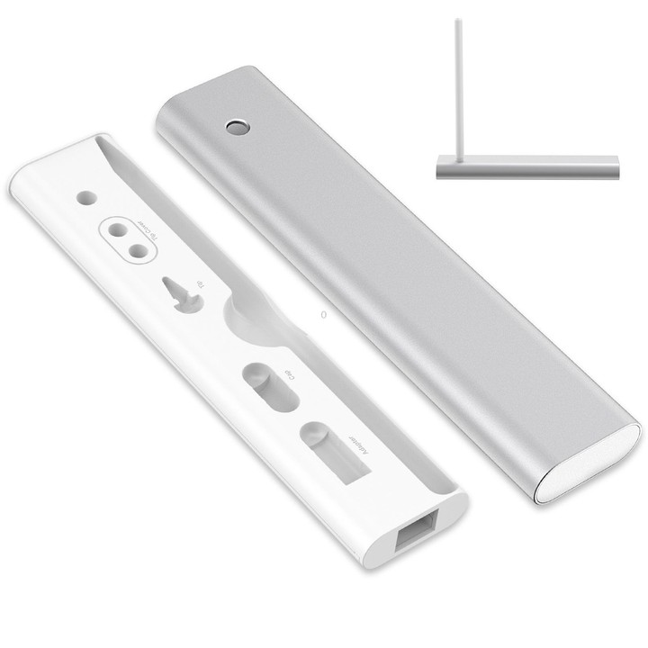 For Apple Pencil 1 / 2 AhaStyle PT145 Aluminum Storage Pen Case(Silver)