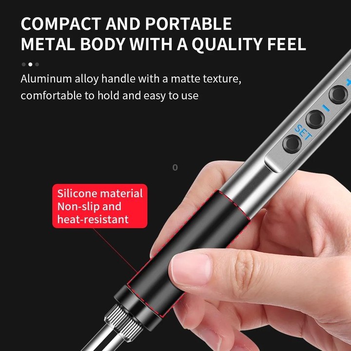 T12-BC2 PTS100 Intelligent Portable Digital Display Small Constant Temperature Repair Soldering Iron PD65W Powered Mini Solderin