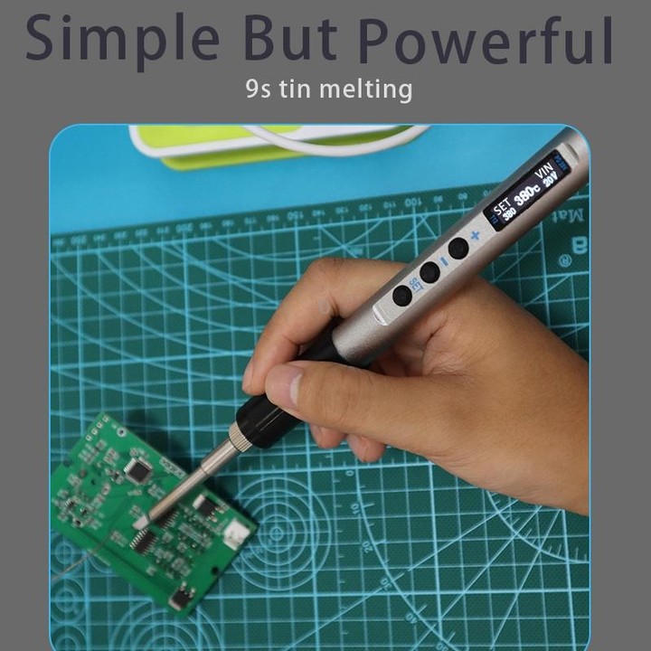 T12-BC2 PTS100 Intelligent Portable Digital Display Small Constant Temperature Repair Soldering Iron PD65W Powered Mini Solderin