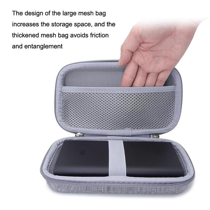 GH1306 Large Mobile Power Storage Bag EVA Digital Accessories Finishing Box Earphone Data Cable Bag