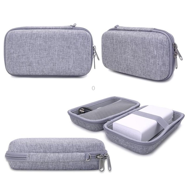 GH1306 Large Mobile Power Storage Bag EVA Digital Accessories Finishing Box Earphone Data Cable Bag