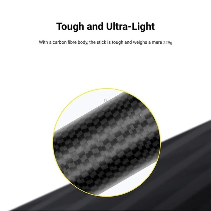 5m Carbon Fiber Extended Monopod Invisible Selfie Stick for DJI, Insta360, GoPro and Other Action Cameras