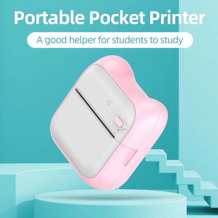 A31 Bluetooth Handheld Portable Self-adhesive Thermal Printer, Color: Pink