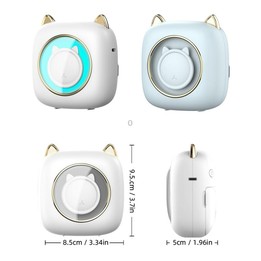 C23 Seven Colors Atmosphere Breathing Light Wireless Thermal Printer, Color: White+5 Rolls Thermal Paper