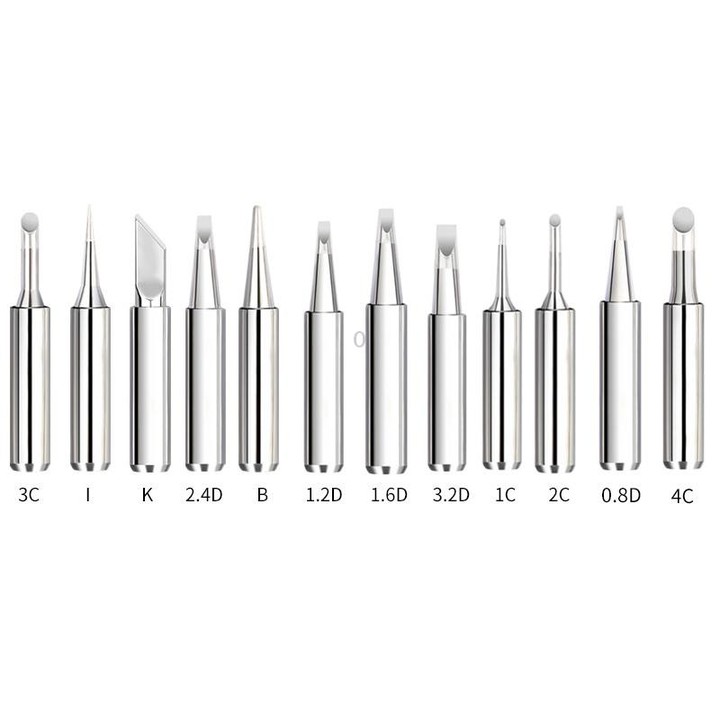 12-in-1 900M-T Internal Heating Soldering Iron Tip for 936 Sleeve Casing