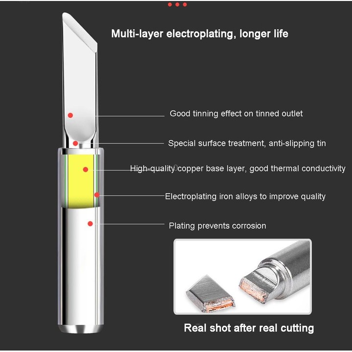 14-in-1 900M-T Internal Heating Soldering Iron Tip for 936 Sleeve Casing