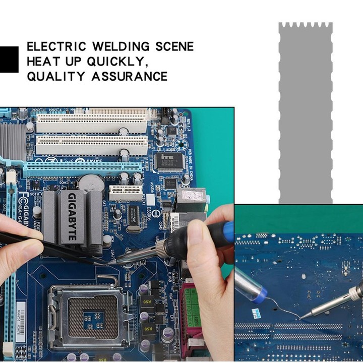 15 In 1 60W 806 Adjustable Temperature Internal Heat Soldering Iron Set 220V UK Plug