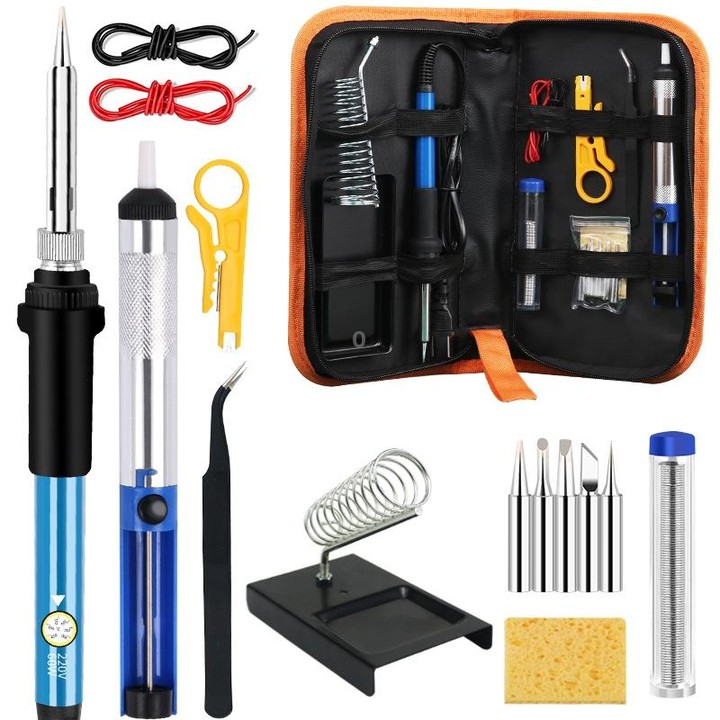 15 In 1 60W 806 Adjustable Temperature Internal Heat Soldering Iron Set 220V EU Plug