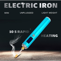 BS45 17-25W Wireless Soldering Iron with Adjustable Temperature LED Digital Display, Spec: B+C+K Tips