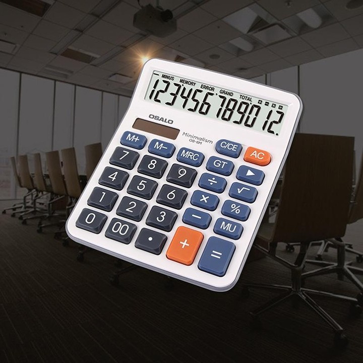 OSALO OS-6M 12-digit Office Desktop Calculator Solar Dual Power Calculator