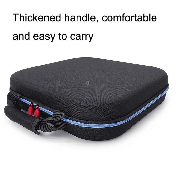 For Nintendo Switch Double Fitness Ring Storage Bag EVA Portable Hard Shell Host Package Accessories(Black)