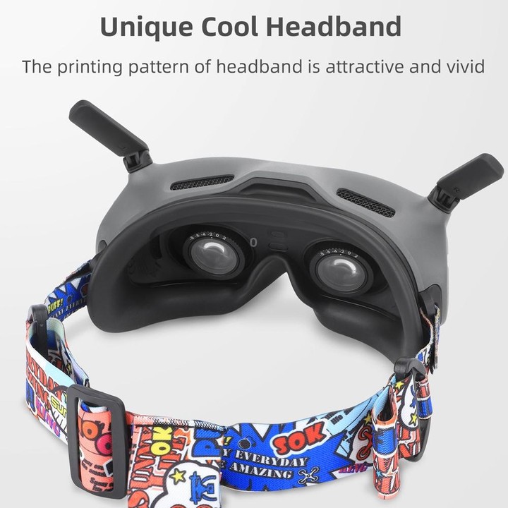 Sunnylife TD487 For DJI Avata / FPV Goggles V2 Color Headband Fixed Elastic Strap(Red)