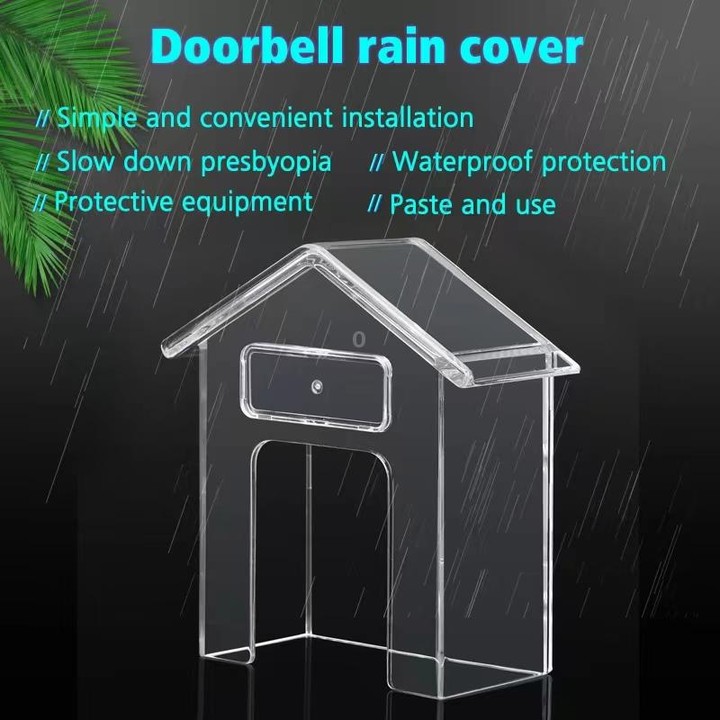Wireless Doorbell Waterproof Cover Outdoor Doorbell Transparent Rain Protection Case(E30)