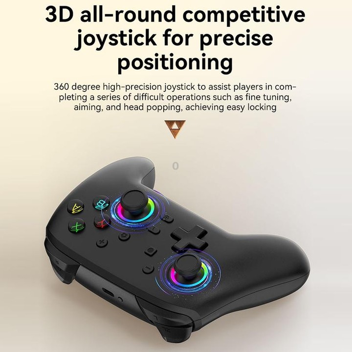 Wireless Bluetooth Somatosensory Vibration Gamepad for Nintendo Switch/Switch PRO, Color: White Green