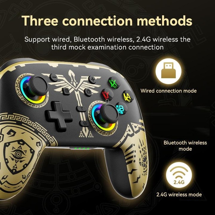 Wireless Bluetooth Somatosensory Vibration Gamepad for Nintendo Switch/Switch PRO, Color: White Green
