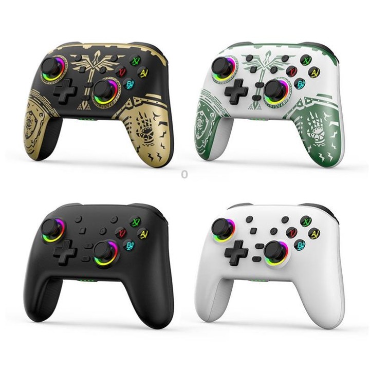 Wireless Bluetooth Somatosensory Vibration Gamepad for Nintendo Switch/Switch PRO, Color: White Green