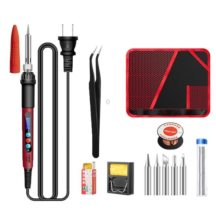 ANENG SL103 13pcs/set Intelligent Digital Display Temperature Adjustment Household Constant Temperature Soldering Iron Set 60W I