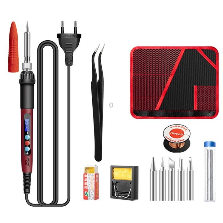 ANENG SL103 13pcs/set Intelligent Digital Display Temperature Adjustment Household Constant Temperature Soldering Iron Set 60W I