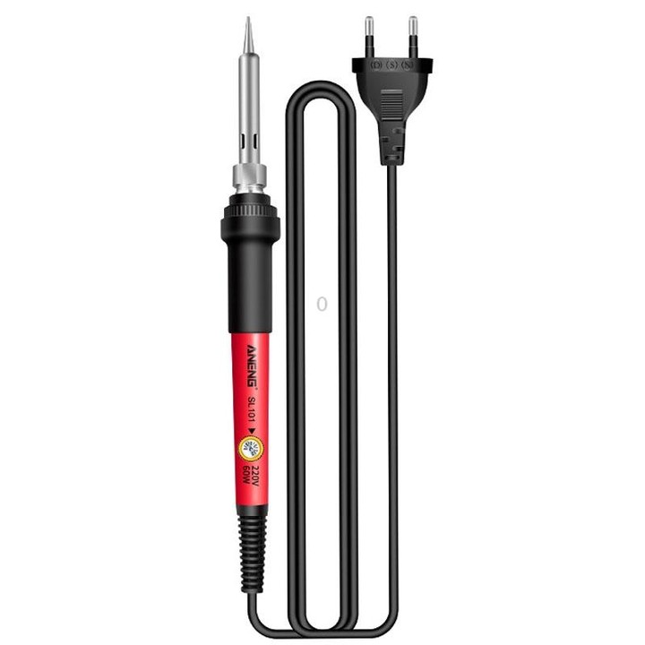 ANENG SL101 16pcs/set Rotary Thermostat Household Constant Temperature Soldering Iron Set 60W Internal Heat Welding Tool Kit(EU