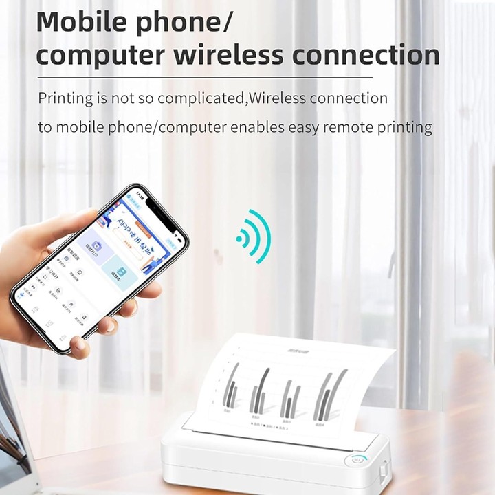 Bluetooth Connection Inkless A4 Printer Portable Mini Student Office Home Photo Printer, Model: X8