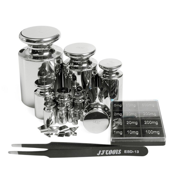 25pcs/set F1 Level 1mg-1kg Stainless Steel Standard Weights