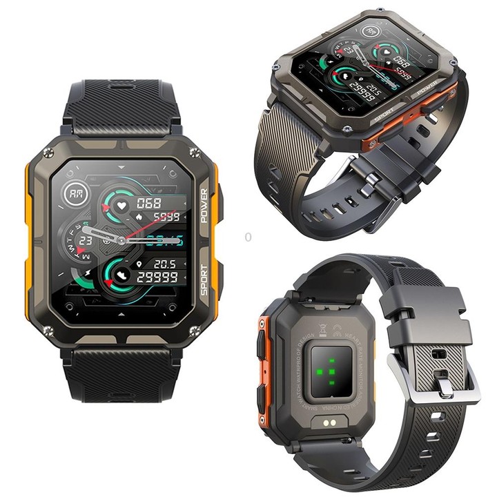 C20 Pro 1.83 Inch IP68 Waterproof Bluetooth Call Three-Proof Smart Sports Watch(Orange)