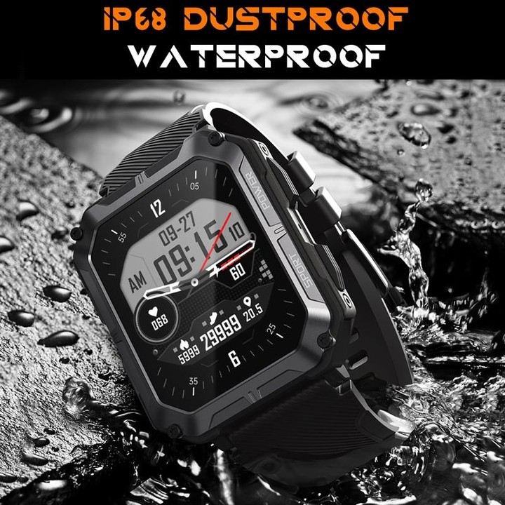 C20 Pro 1.83 Inch IP68 Waterproof Bluetooth Call Three-Proof Smart Sports Watch(Orange)