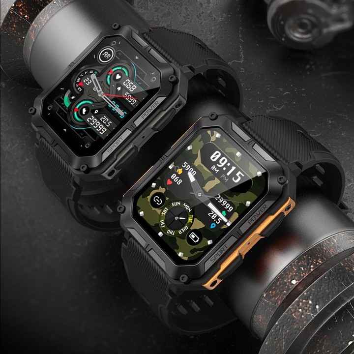 C20 Pro 1.83 Inch IP68 Waterproof Bluetooth Call Three-Proof Smart Sports Watch(Orange)
