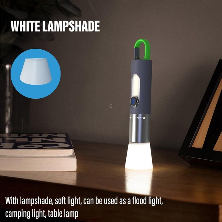 XHP50 Lamp Bead Super Bright LED Flashlight Telescopic Zoom Waterproof Torch With Lampshade