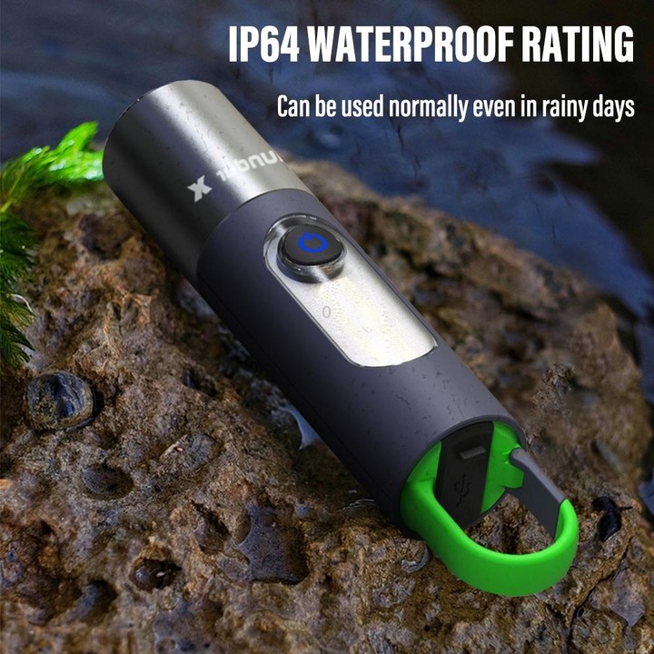 XHP50 Lamp Bead Super Bright LED Flashlight Telescopic Zoom Waterproof Torch With Lampshade