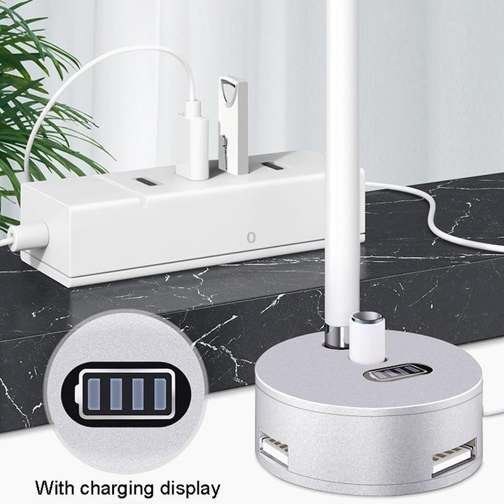 For Apple Pencil 1 3 USB Port Charging Aluminum Base(Silver)