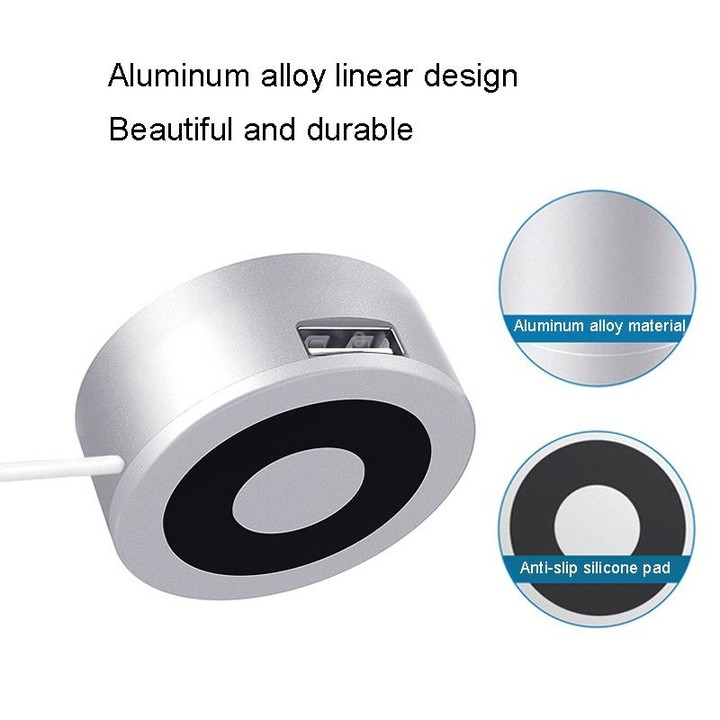 For Apple Pencil 1 3 USB Port Charging Aluminum Base(Silver)