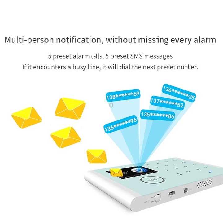 CS118 WIFI+GSM Tuya Smart Voice Alarm System Supports Amazon Alexa/ Google Assistant, Spec: Package 3