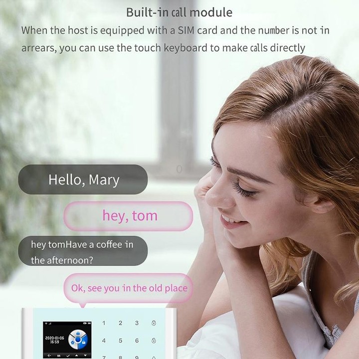 CS118 WIFI+GSM Tuya Smart Voice Alarm System Supports Amazon Alexa/ Google Assistant, Spec: Package 5