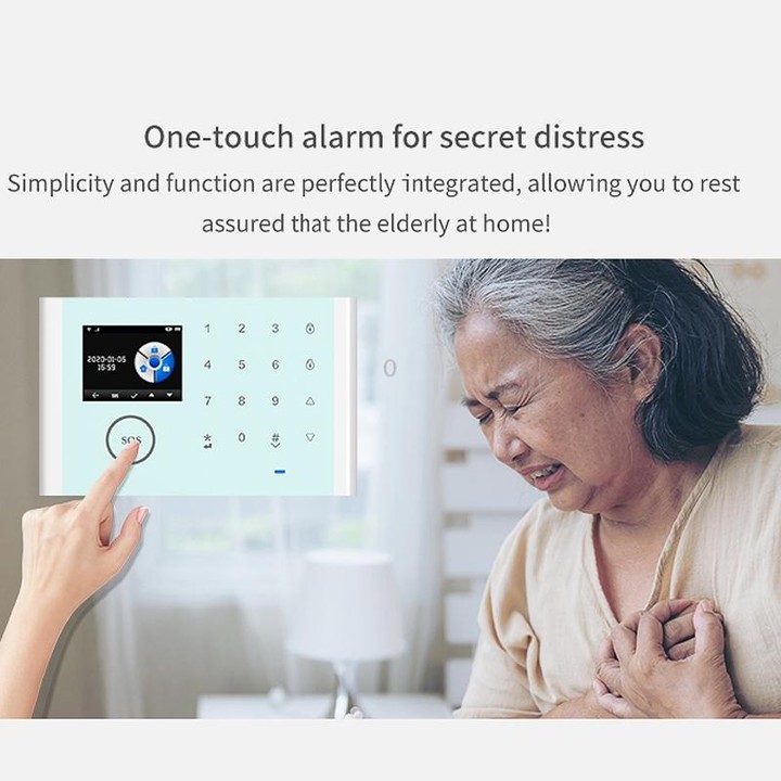 CS118 WIFI+GSM Tuya Smart Voice Alarm System Supports Amazon Alexa/ Google Assistant, Spec: Package 5